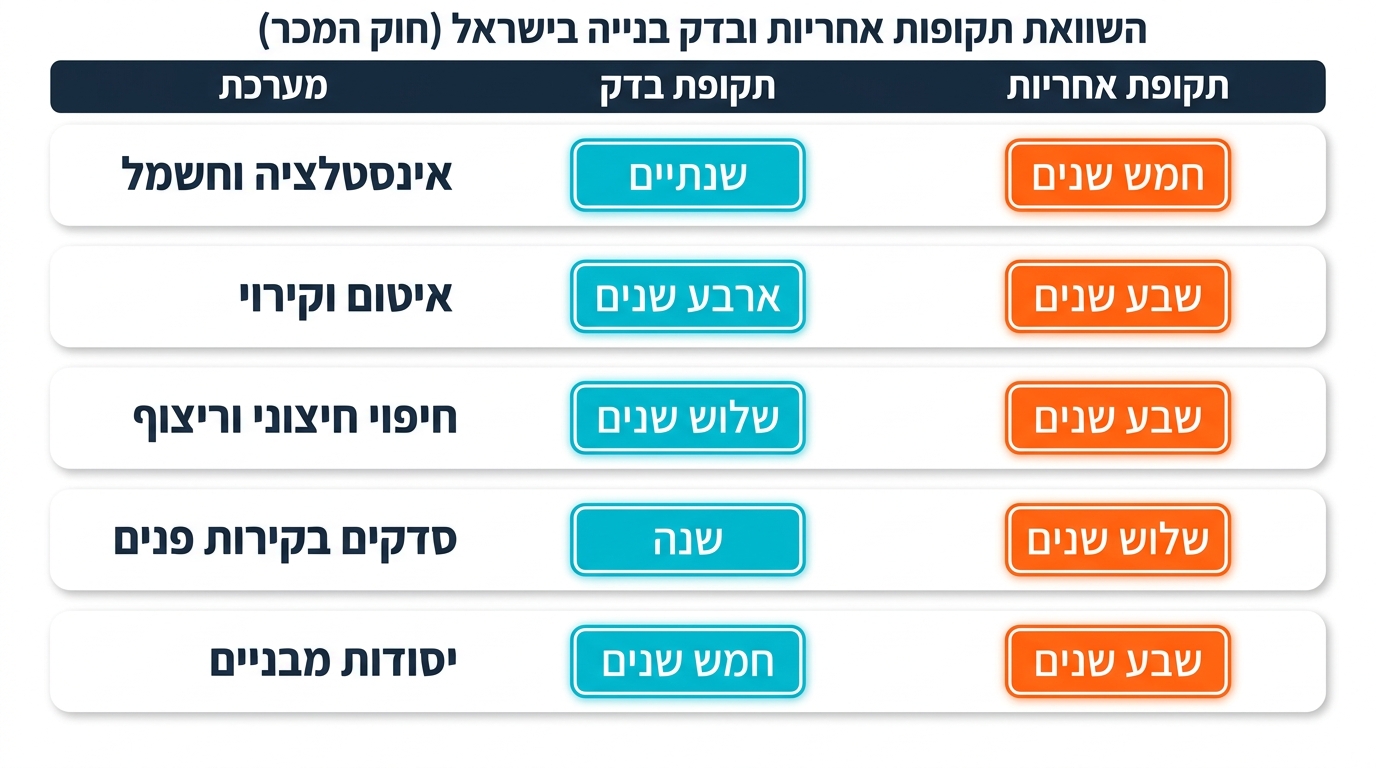 בדיקת ליקויי בנייה נסתרים שהתגלו לאחר קבלת הדירה