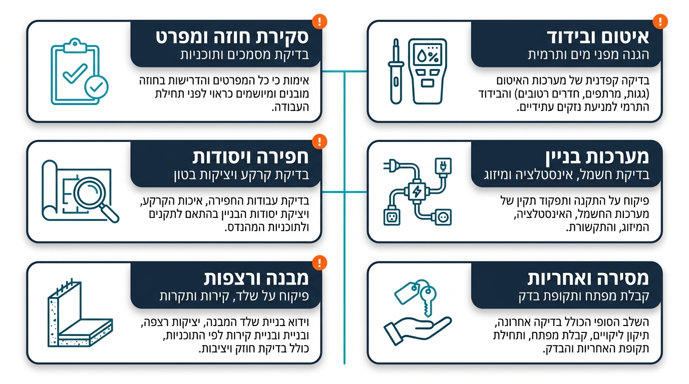 מה כולל שירות פיקוח בנייה בפרויקט תמ