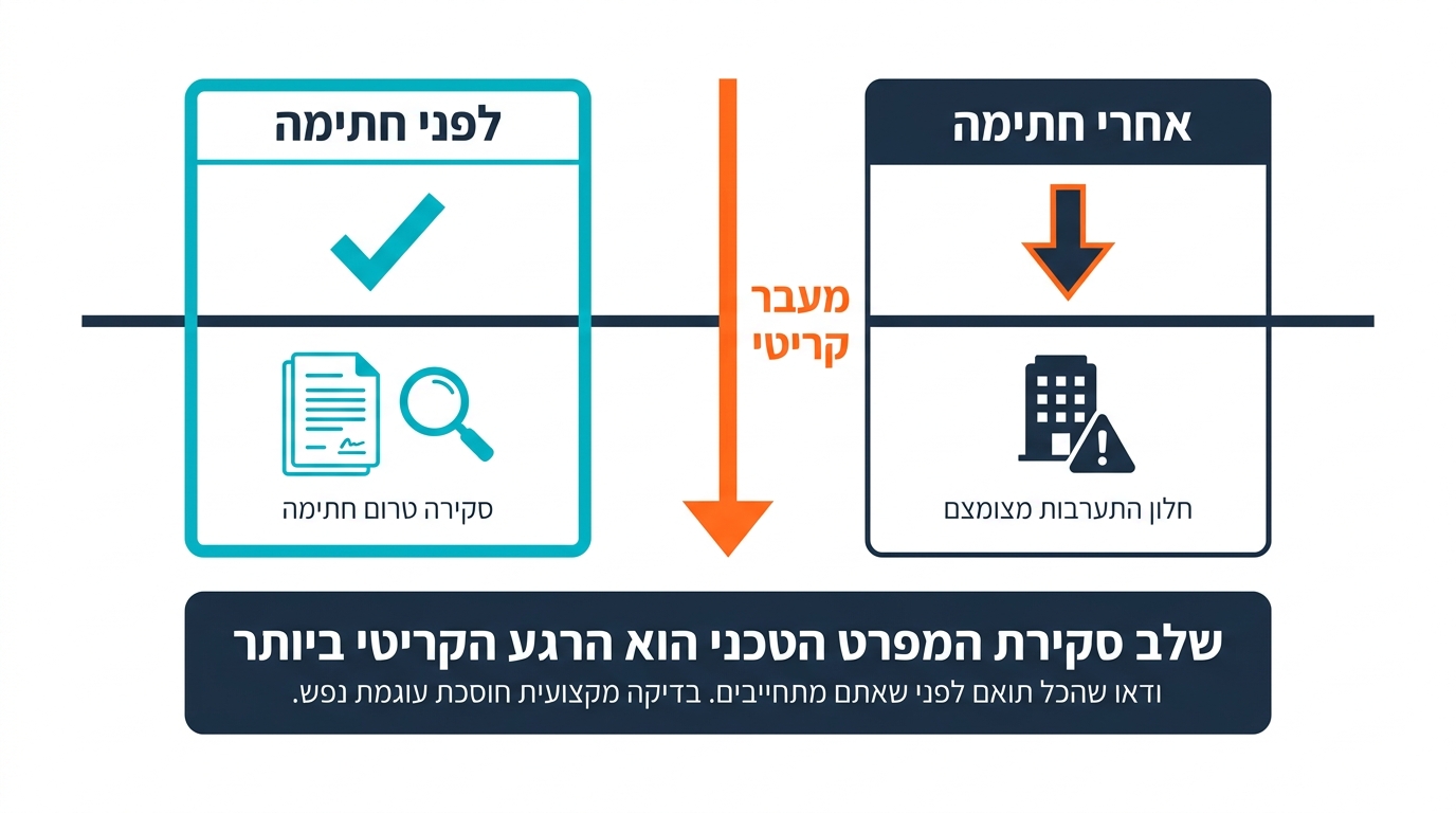 מפקח בניה בודק שלב יציקה בפרויקט פינוי בינוי