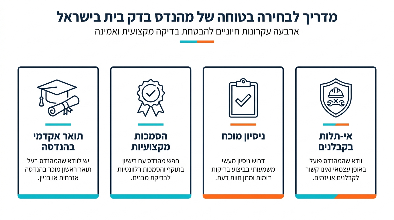בחירת מהנדס בדק בית מוסמך לבדיקת דירה חדשה